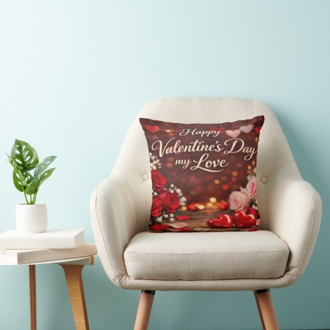 'Forever Your Valentine' Throw Pillow Kussen (Stoel)