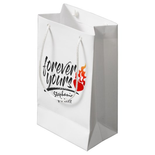 Forever Yours Custom Name Valentijn | Cadeautasje (Voorkant Gekanteld)