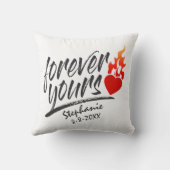 Forever Yours Custom Name Valentijn | Sierkussens Kussen (Achterkant)