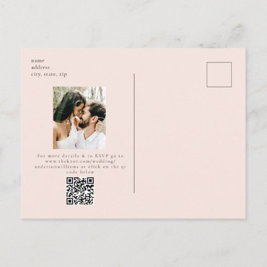 Forever Yours foto bruiloft Briefkaart Bewaar de d (Achterkant)