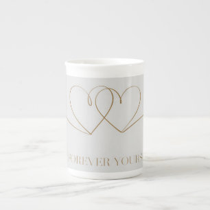 Forever Yours: Intertwined Hearts Design Porselein Kop
