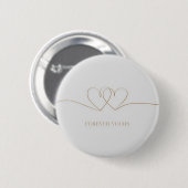 Forever Yours: Intertwined Hearts Design Ronde Button 5,7 Cm (Voorkant /achterkant)