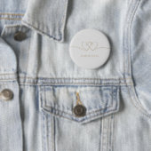 Forever Yours: Intertwined Hearts Design Ronde Button 5,7 Cm (In situ)