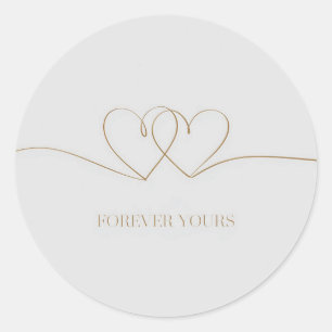 Forever Yours: Intertwined Hearts Design Ronde Sticker