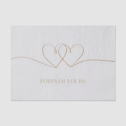Forever Yours: Intertwined Hearts Design Tissuepapier (Voorkant)