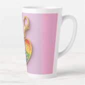 Forever Yours - Kleurrijke liefde Hart Charm Latte Mok (Rechts)