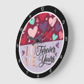 Forever Yours Love Heart Grote Klok (Hoek)