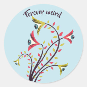 Forever Zendige, kleurrijke bloemen die ogen uitst Ronde Sticker
