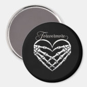 Forevermore Skeleton Hands Heart Gothic Romance Magneet (Voorkant / Achterkant)