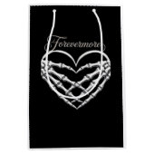 Forevermore Skeleton Hands Heart Gothic Romance Medium Cadeauzakje (Voorkant)