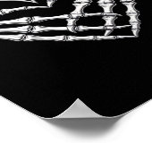 Forevermore Skeleton Hands Heart Gothic Romance Poster (Hoek)