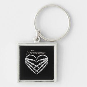 Forevermore Skeleton Hands Heart Gothic Romance Sleutelhanger