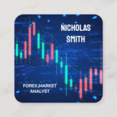 Forex Analyst Vierkante Visitekaartje (Voorkant)