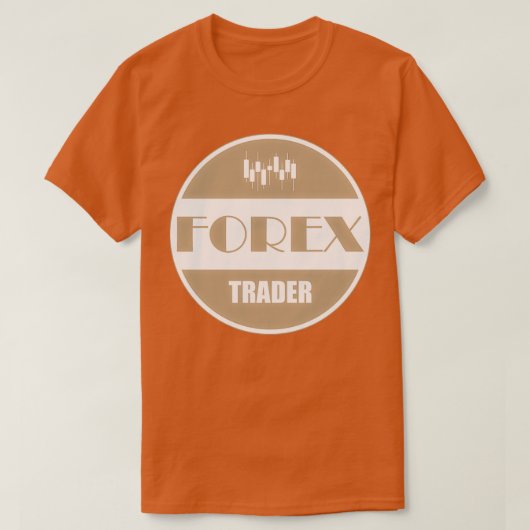Forex-handelaar ronde badge t-shirt (Design voorkant)