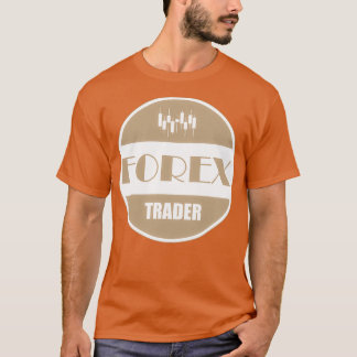 Forex-handelaar ronde badge t-shirt