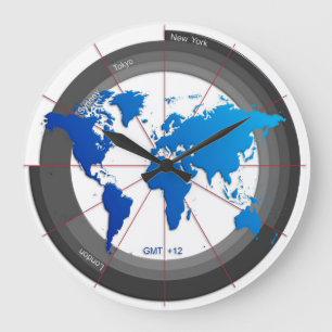 Forex Markets Timezone Clock GMT+12 uur Grote Klok