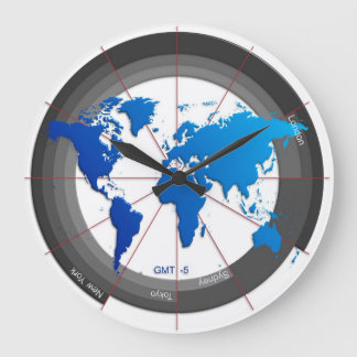 Forex Markets Timezone Clock GMT-5 Grote Klok