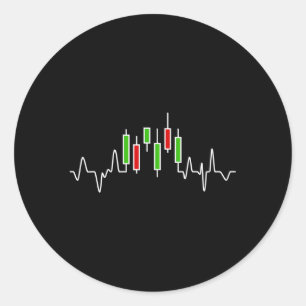 Forex of Stock Trader Kandelaar Hebeat Grafiek Ronde Sticker
