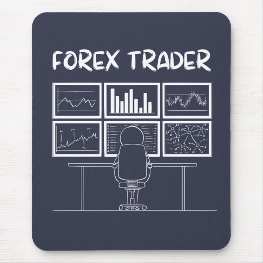 Forex Trader Funny Logo Muismat (Voorkant)