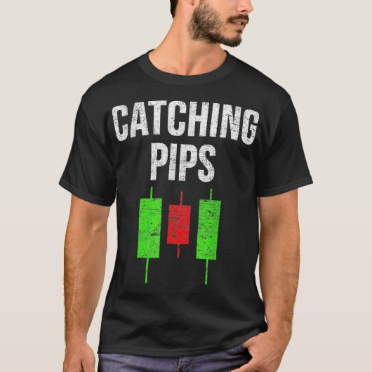 Forex Trading Catching Pips Meme Stock Market T-shirt (Voorkant)