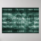 Forex Trading Online en met US Dollar Graph Poster (Voorkant)