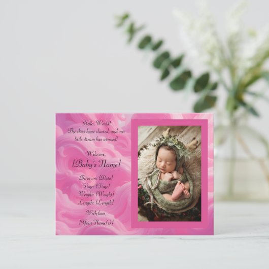 Forfaitaire aankondigingskaart aankondiging (Staand voorkant)