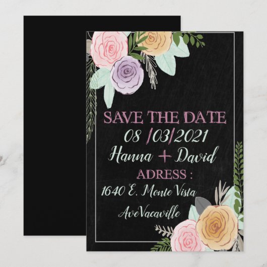 Forfaitaire aankondigingskaart aankondiging (Voorkant / Achterkant)