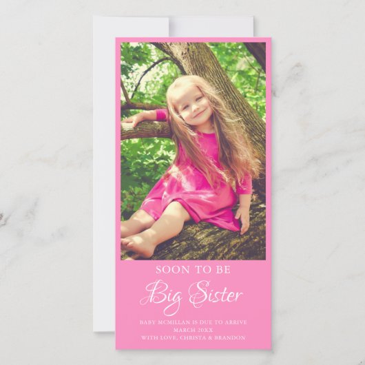 Forfaitaire aankondigingskaart aankondiging (Voorkant)