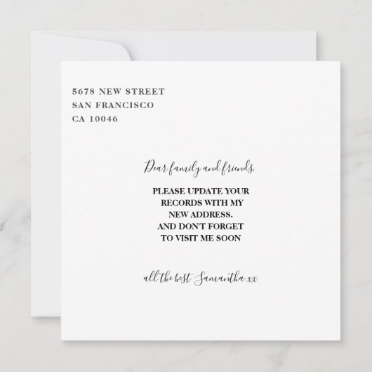 Forfaitaire aankondigingskaart aankondiging (Achterkant)