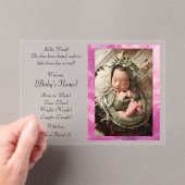 Forfaitaire aankondigingskaart acryl uitnodigingen (Insitu (Draagbaar))