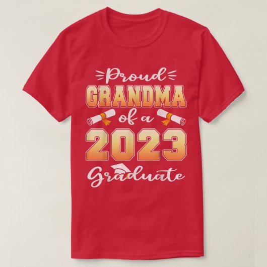Forfaitaire grootma van een klasse van 2023 afstud t-shirt (Design voorkant)