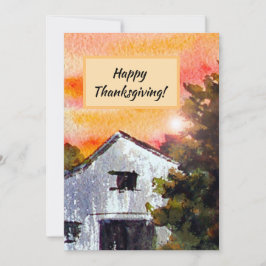 Forfaitaire landkaart voor Thanksgiving Notitiekaartje