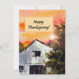 Forfaitaire landkaart voor Thanksgiving Notitiekaartje