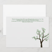 Forfaitaire notitiekaarten voor boomontwerp, aange notitiekaartje (Voorkant / Achterkant)