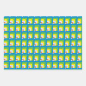 Forfaitaire papiervaten met drie groenen ompakken inpakpapier vel (Voorkant 2)