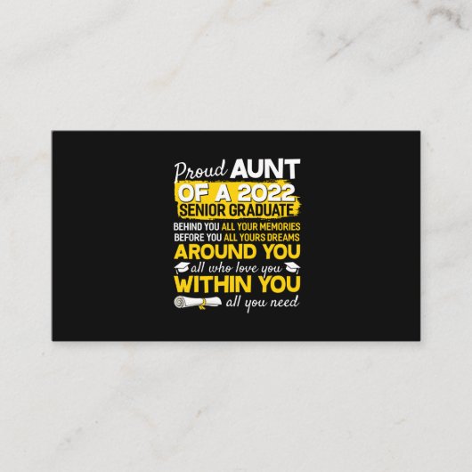 Forfaitaire rang van 2022 Senior Afstuderen Senior Visitekaartje (Voorkant)