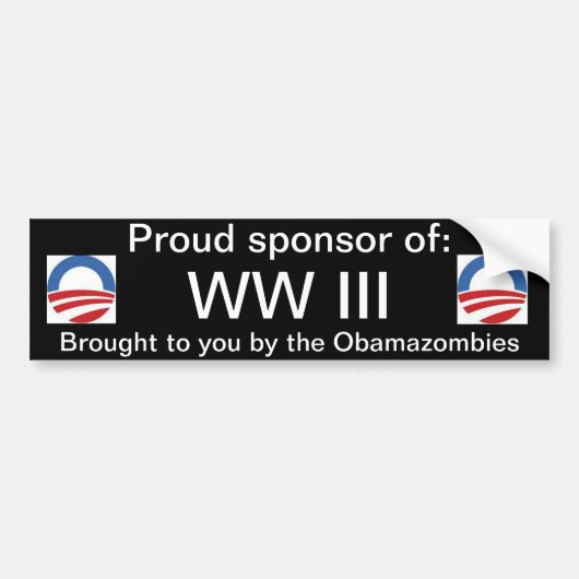 Forfaitaire sponsor van WW III Bumpersticker (Voorkant)