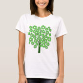 Forfasioneerbaar groene Recyclen Symboolstructuur T-shirt (Voorkant)