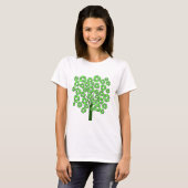 Forfasioneerbaar groene Recyclen Symboolstructuur T-shirt (Voorkant volledig)