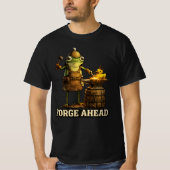 Forge Ahead Ambachtskikker & Glowing Sparks Kunst T-shirt (Voorkant)