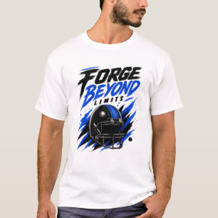 Forge Beyond Limits Voetbalhelm Ontwerp Motiv T-shirt