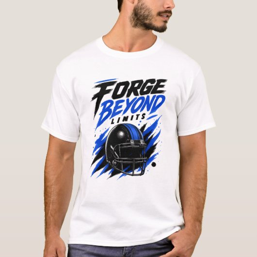 Forge Beyond Limits Voetbalhelm Ontwerp | Motiv T-shirt (Voorkant)