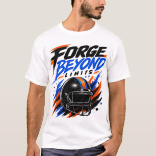 Forge Beyond Limits Voetbalhelm Ontwerp Motiv T-shirt