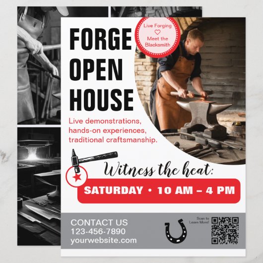 Forge Open Huis Smid Vlieger (Voorkant / Achterkant)