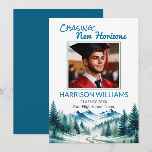 Forge Your Own Path Grad Party Aankondiging (Voorkant / Achterkant)