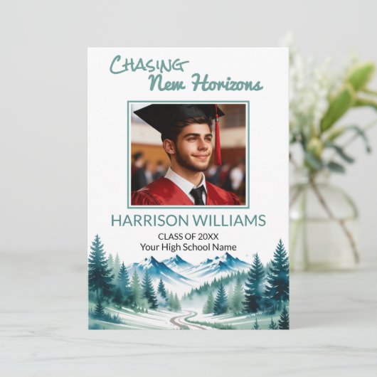 Forge Your Own Path Grad Party Aankondiging (Staand voorkant)