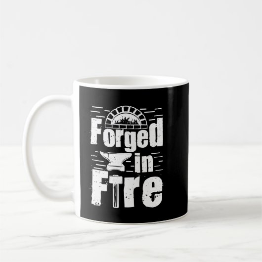 Forged In Fire Forge Metalsmith Blacksmithing Blac Koffiemok (Links)