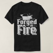 Forged In Fire Forge Metalsmith Blacksmithing Blac T-shirt (Design voorkant)