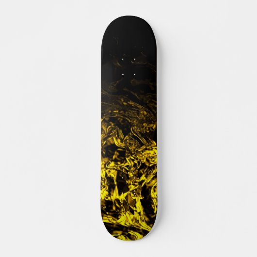 Forged in Gold black geometric swirls Persoonlijk Skateboard (Voorkant)