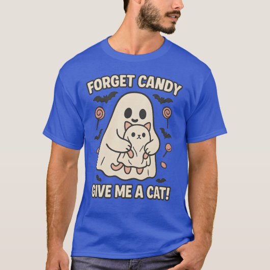FORGET CANDY GIVE ME A CAT T-SHIRT (Voorkant)